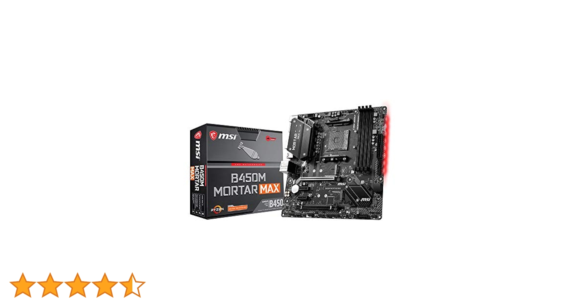 PCパーツ msi - MSI B450M Mortar MAX AMDB40 B450M Am4 MB B450M Mortar Max Socket AM4 AMD B450 DDR4 Micro ATX